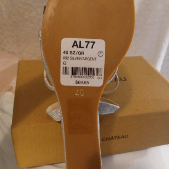 Le chateau silver sparkly dress shoes for Christmas - Picture 4 of 7